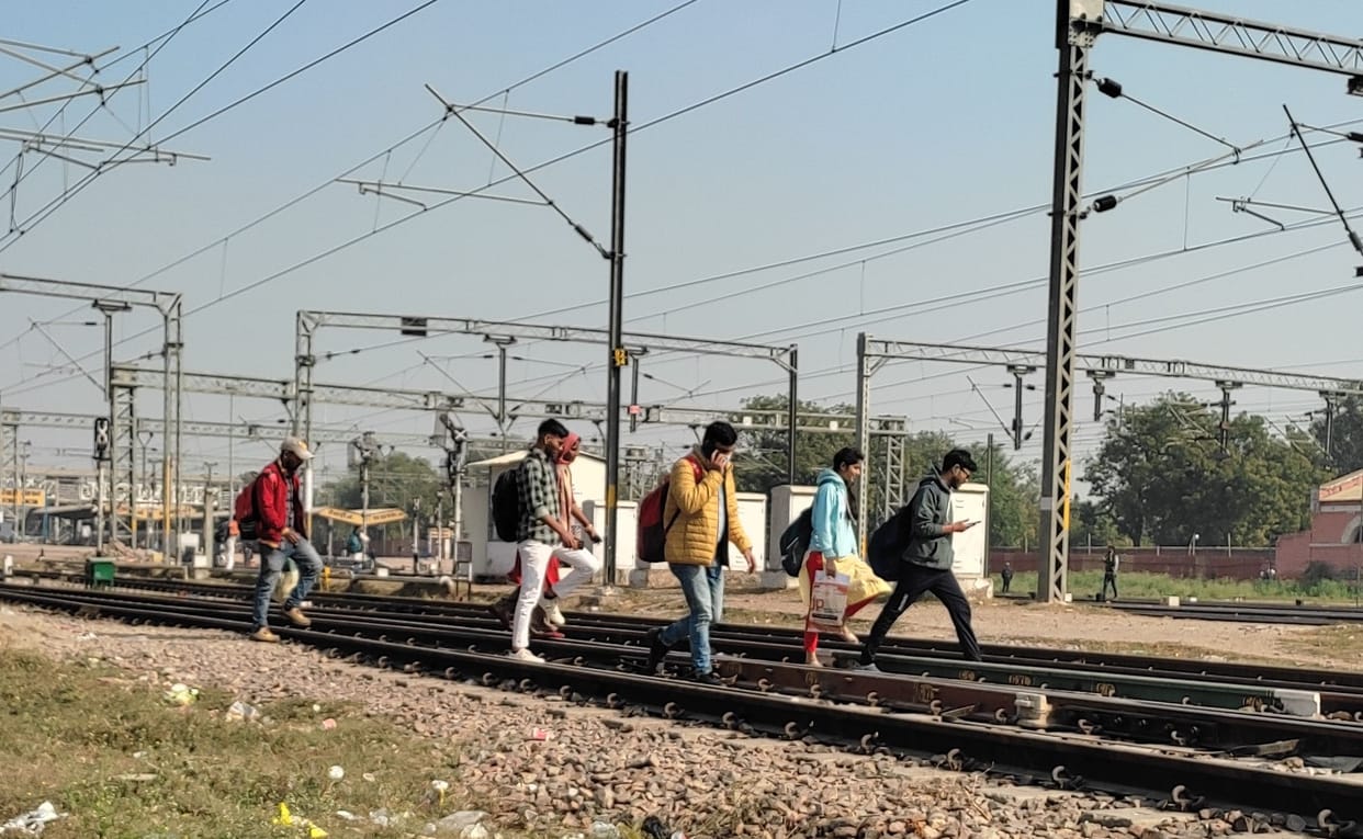 People crossing the track by ignoring the rules, warnings are also being ignored
