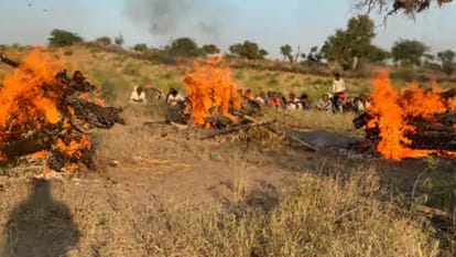 Jodhpur cylinder blast updates deceased family protested for compensation