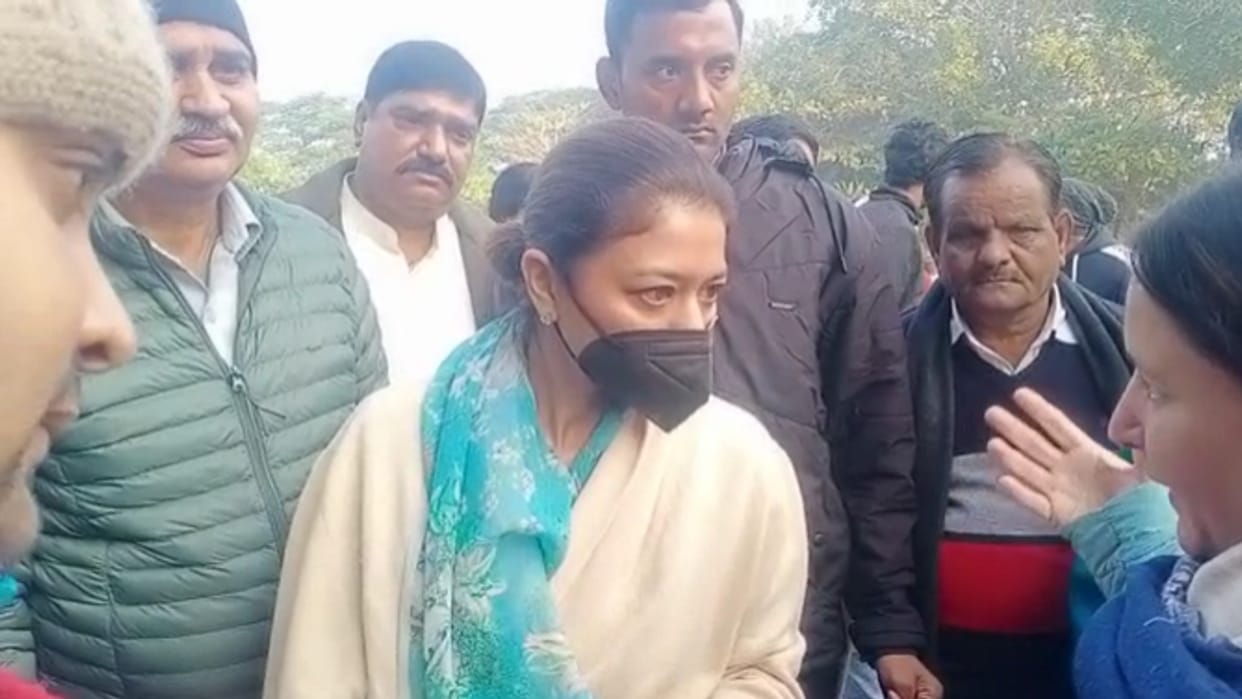 Priyadarshani Raje came out on the morning walk for the first time