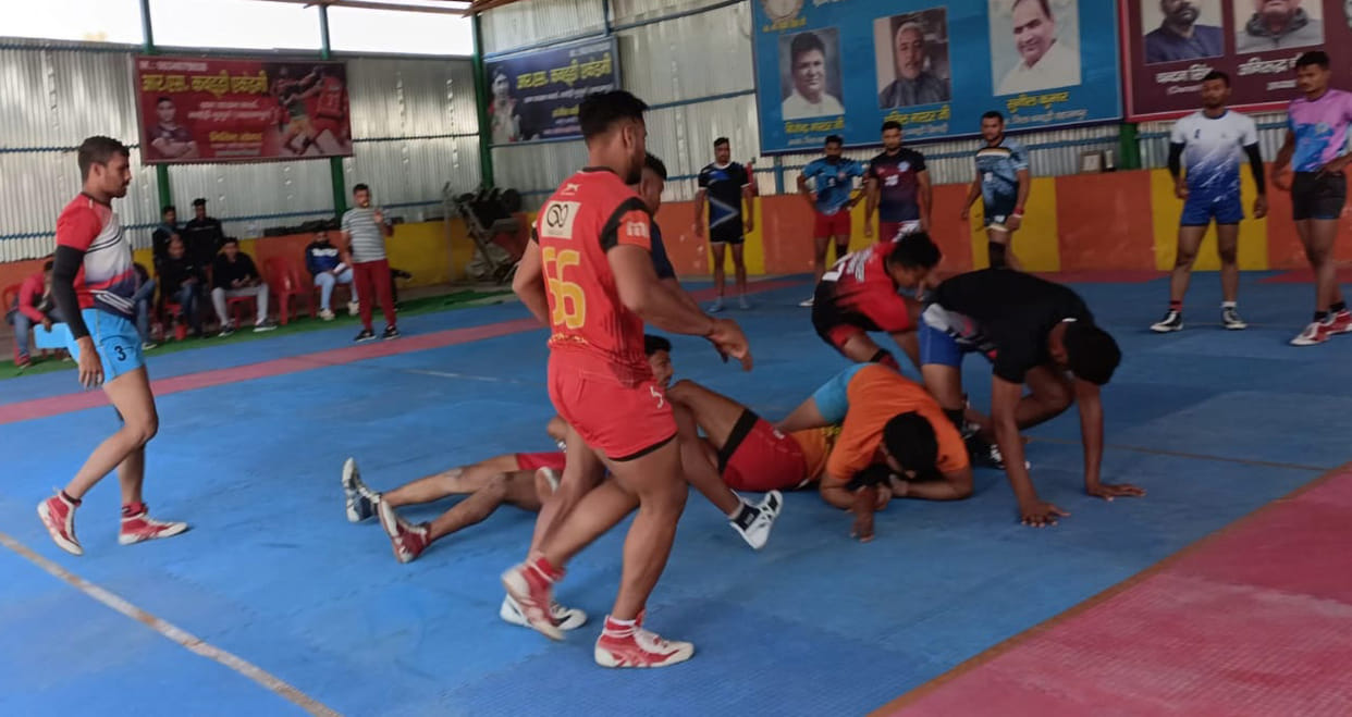 Selection of district level team of senior men's kabaddi