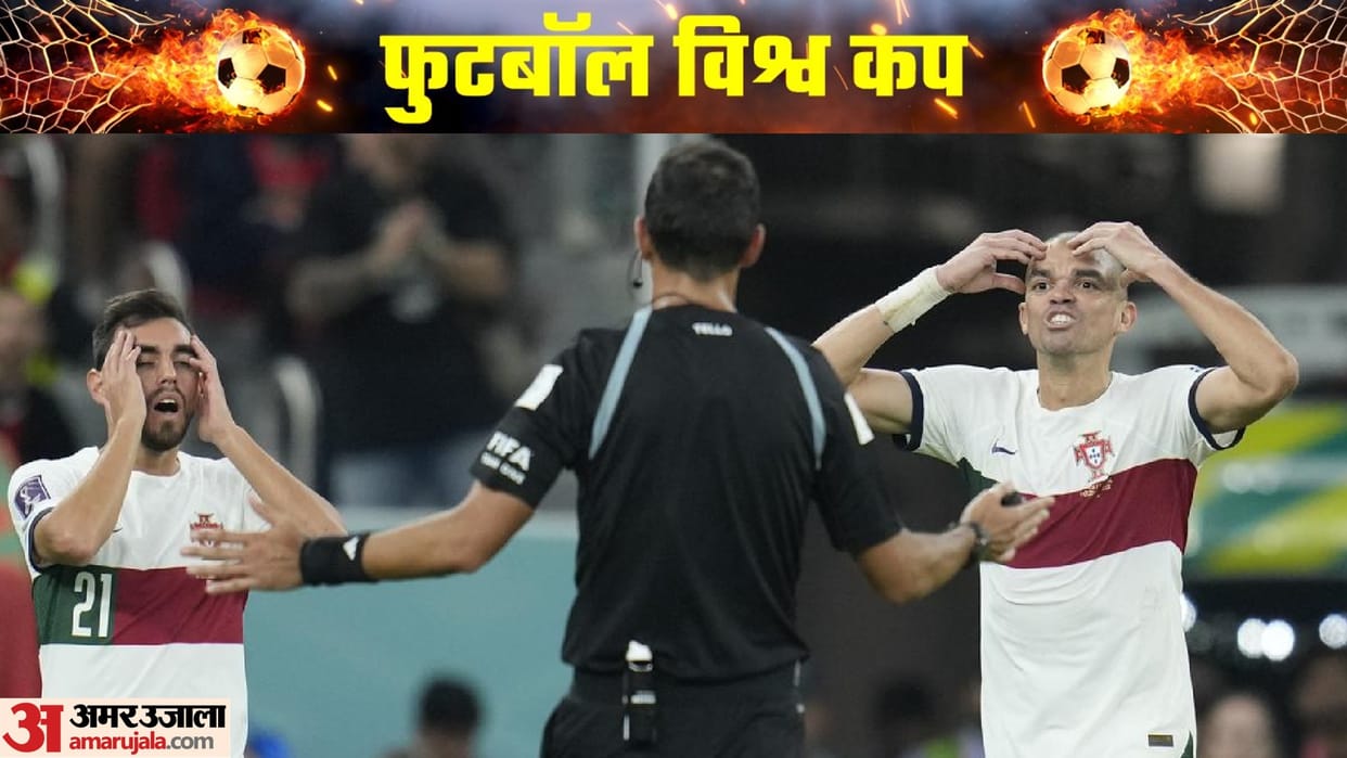 FIFA World Cup 2022 Portugal players Pepe Bruno Fernandes slam referee after loss against Morocco