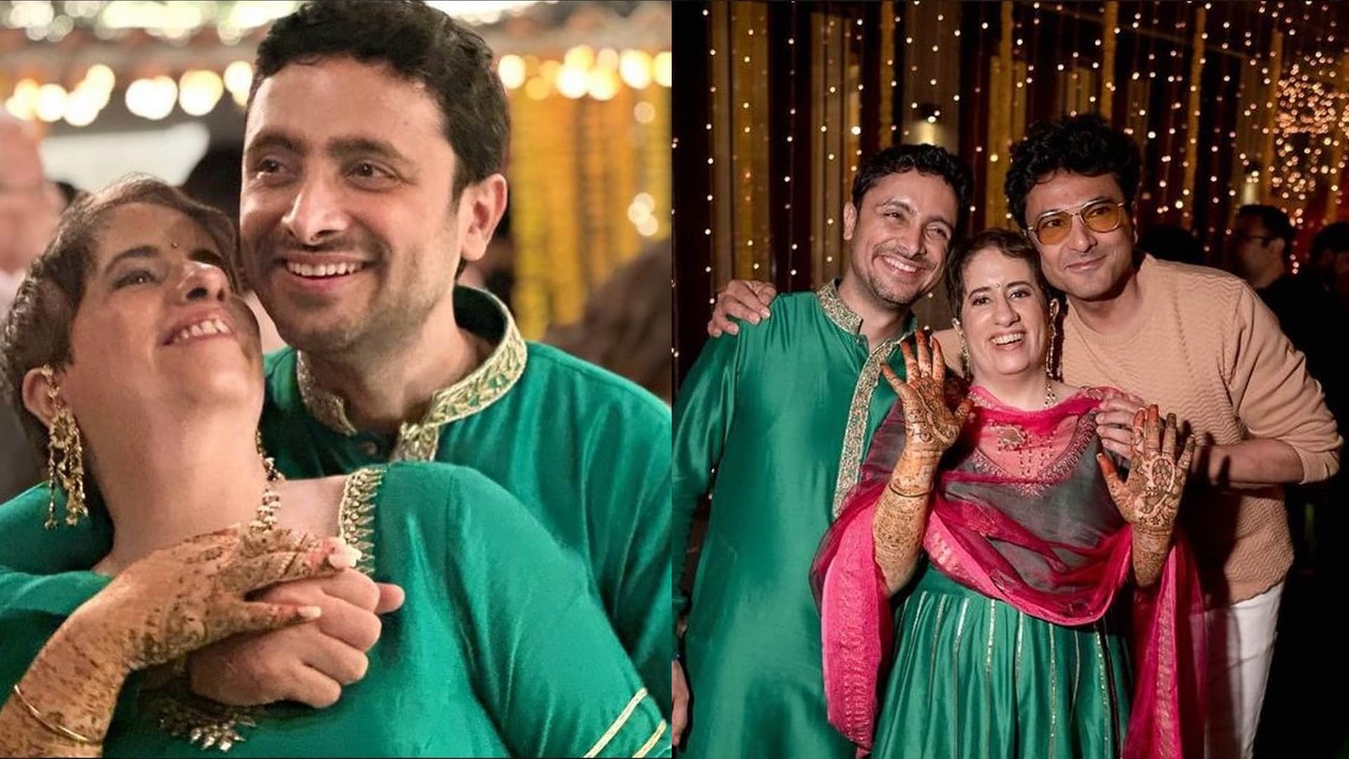 Filmmaker Guneet Monga Sunny Kapoor shares their beautiful pictures from shagun Mehendi ceremony