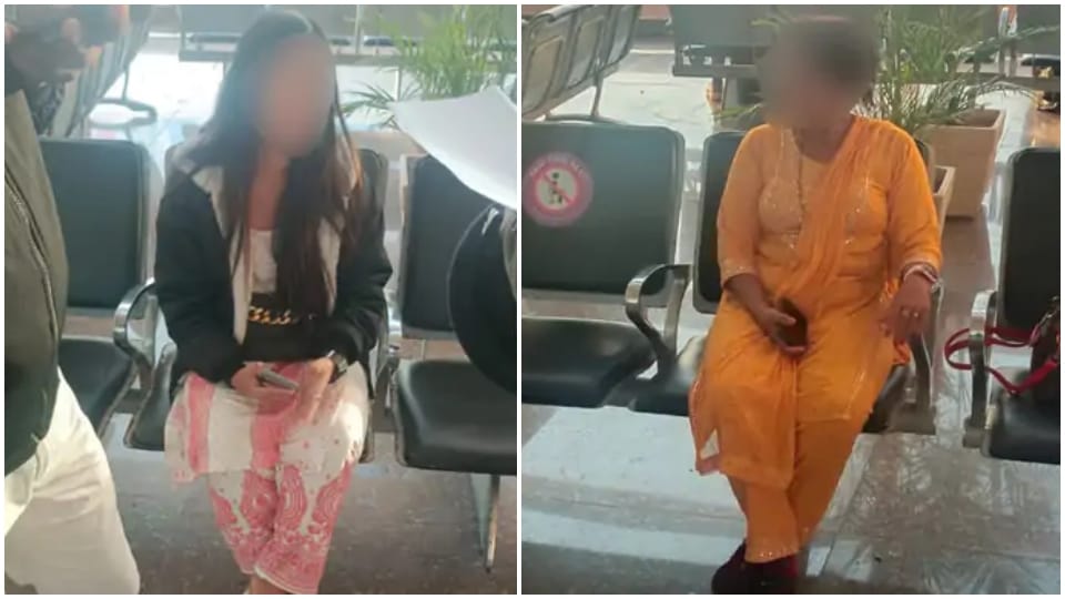 Human Trafficking police rescued two nepali girls at jaipur airport