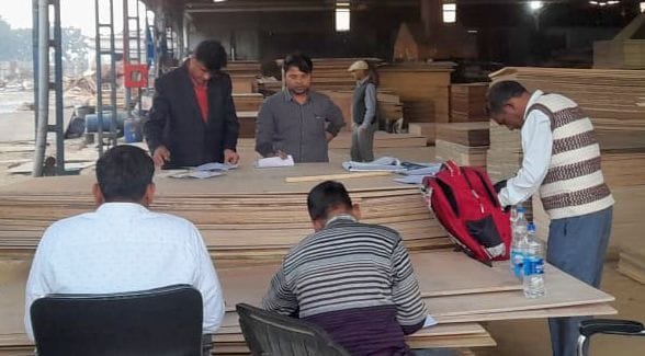 Plywood factory raided, Rs 8 lakh deposited