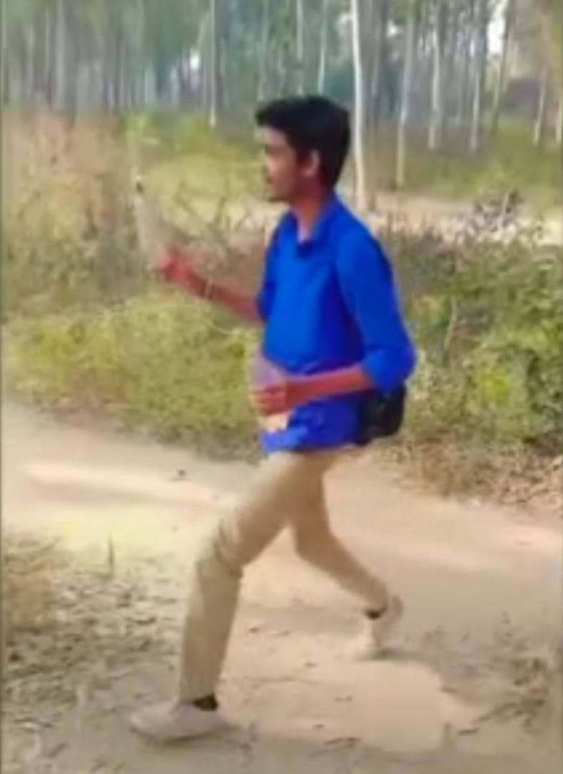 Student doing stunt with petrol bomb scorched by fire