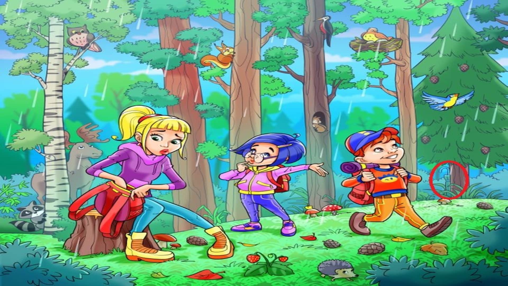 Optical illusion: can you find umbrella hidden in this image brain teaser picture puzzle