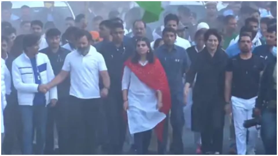 Rahul Gandhi Bharat Jodo Yatra in Rajasthan Priyanka Gandhi and Robert Vadra