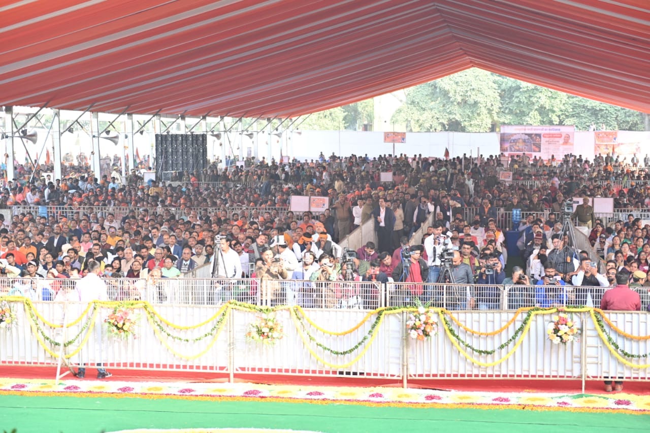 CM Yogi in varanasi with Enlightened people said UP is going become engine of India development