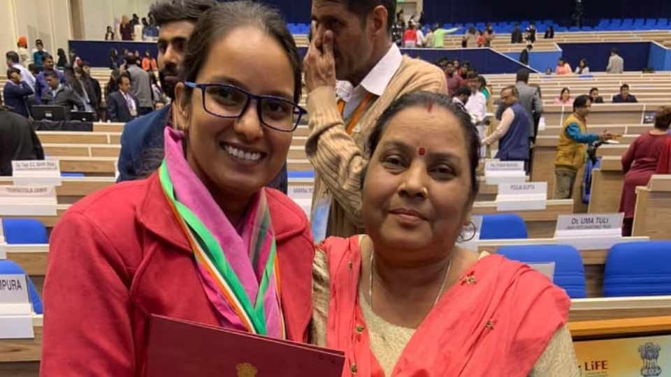 Disabled cricketer Anjali of mohali gets National Award for Best Divyangjan from President Draupadi Murmu