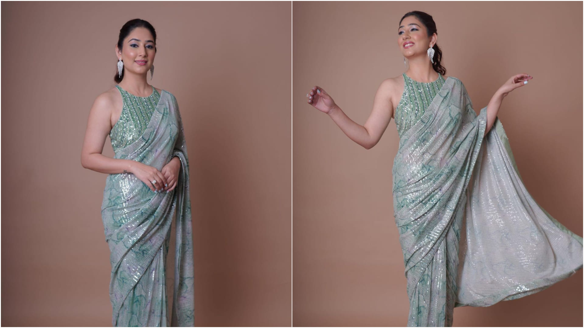 disha parmar looks ethereal in ita awards 2022 wearing saree