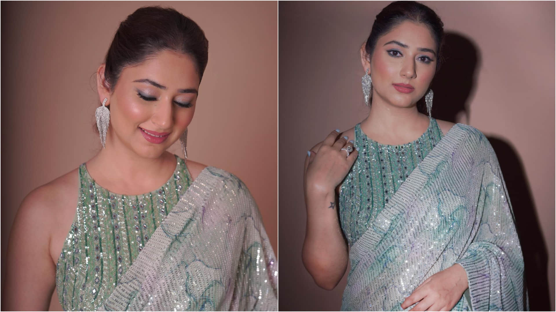 disha parmar looks ethereal in ita awards 2022 wearing saree