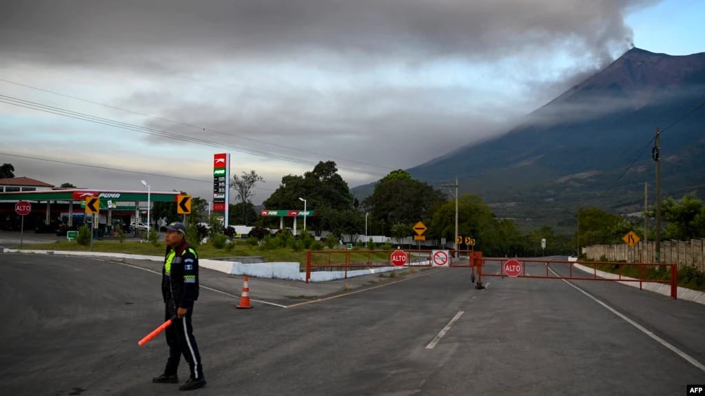 Volcano Fuego erupts in Guatemala forcing airport and roads closure