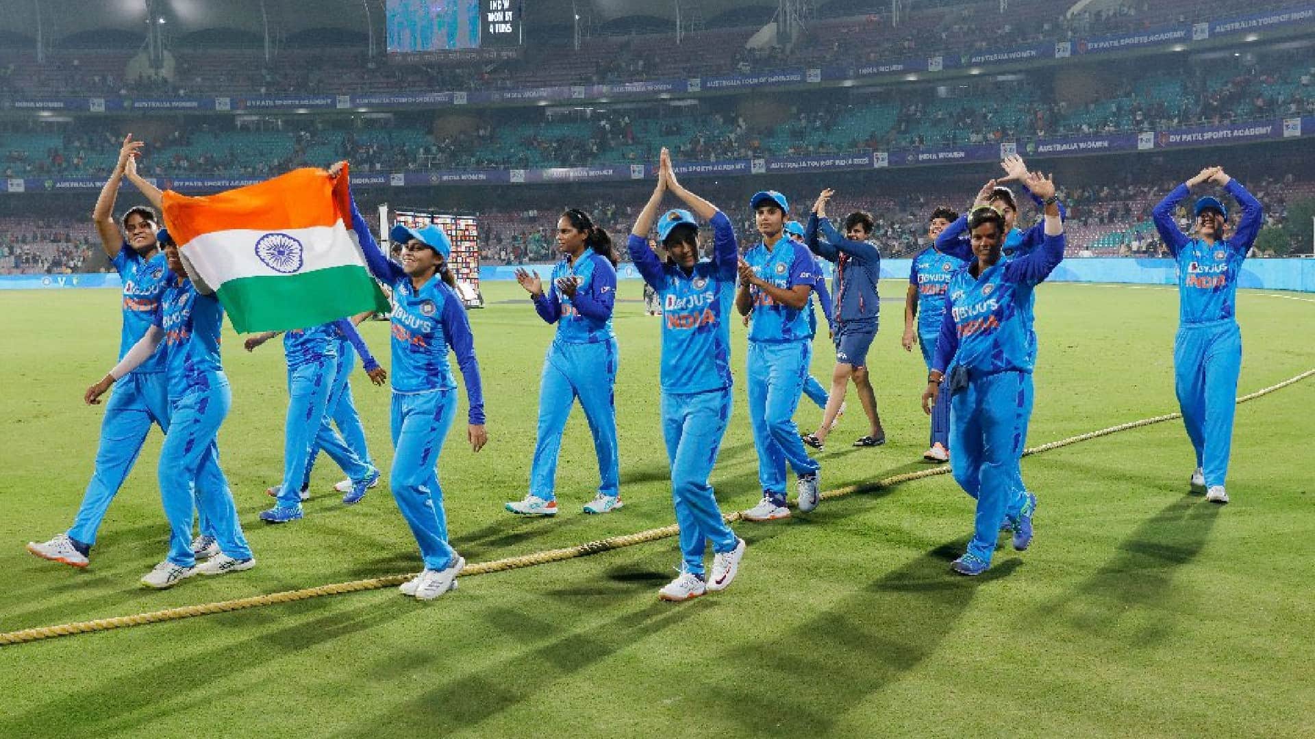Historic day for women's cricket in IND vs AUS Match as india wins super over in housefull DY Patil Stadium