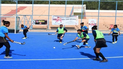 Aparajita Women hockey competition organized by Amar Ujala at Major Dhyanchand Stadium