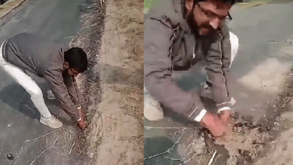 PWD road being uprooted like a mat in Deoria inquiry on