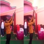 हर्ष फायरिंग करता युवक।