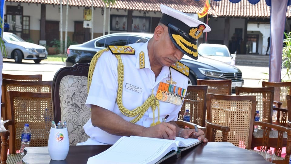 Admiral R Hari Kumar arrives in Sri Lanka on a four day visit