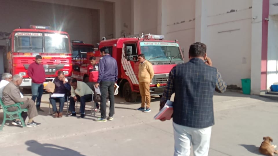 CM flying squad team raids at fire station in Sonipat