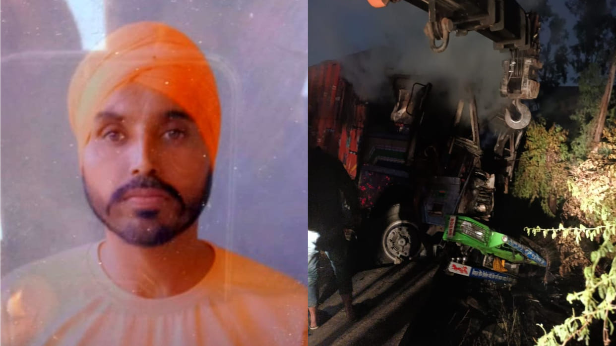 Cleaner burnt alive in collision between trucks in Sonipat of Haryana