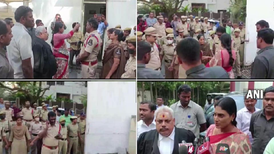 YSRTP Chief YS Sharmila says police stopping her from going to the High Court