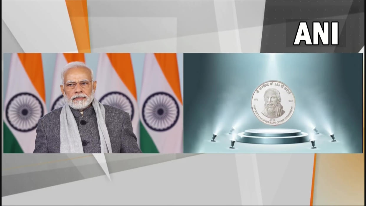 150th birth anniversary of Sri Aurobindo PM Modi released commemorative coin and postage stamp Speeches Update