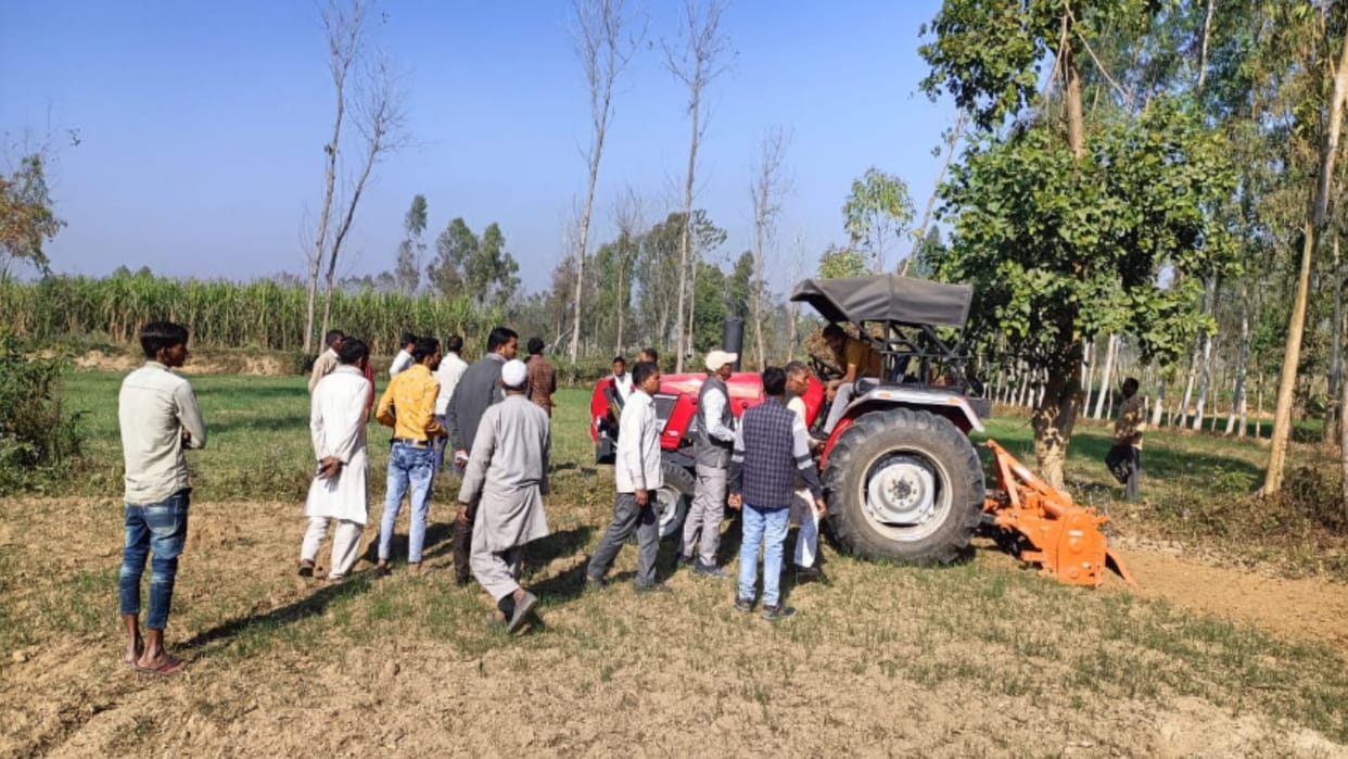Anti land mafia team destroyed 60 bighas of wheat crop and made land encroachment free in Saharanpur