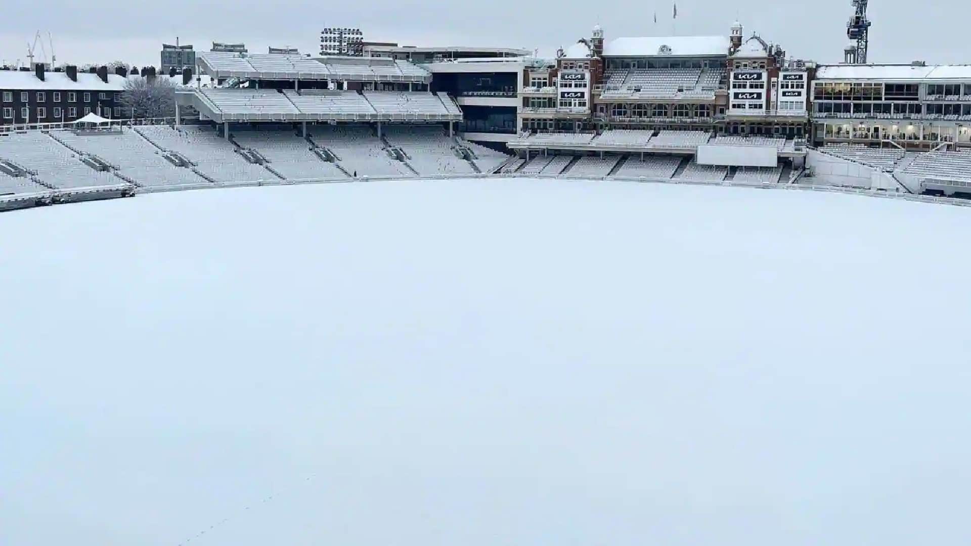 Wimbledon to oval England grounds covered with snow fans said perfect setting for pink ball test