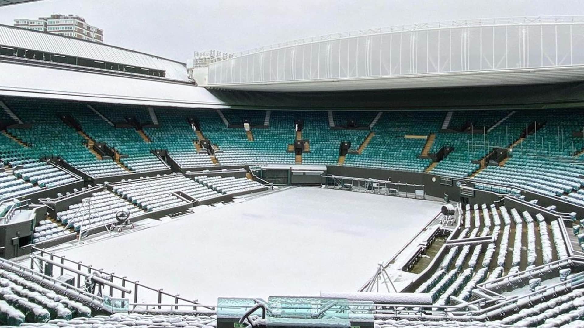 Wimbledon to oval England grounds covered with snow fans said perfect setting for pink ball test