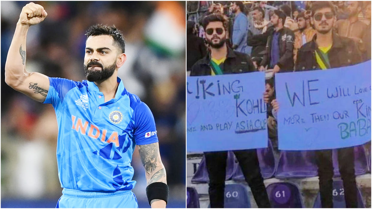 Pakistan Fan Message To Virat Kohli During Multan Test; Come To Pakistan, will love you more than Babar Azam