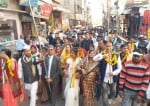 गांधी मार्केट से गुजरती कांग्रेस की भारत जोड़ो यात्रा ।संवाद
