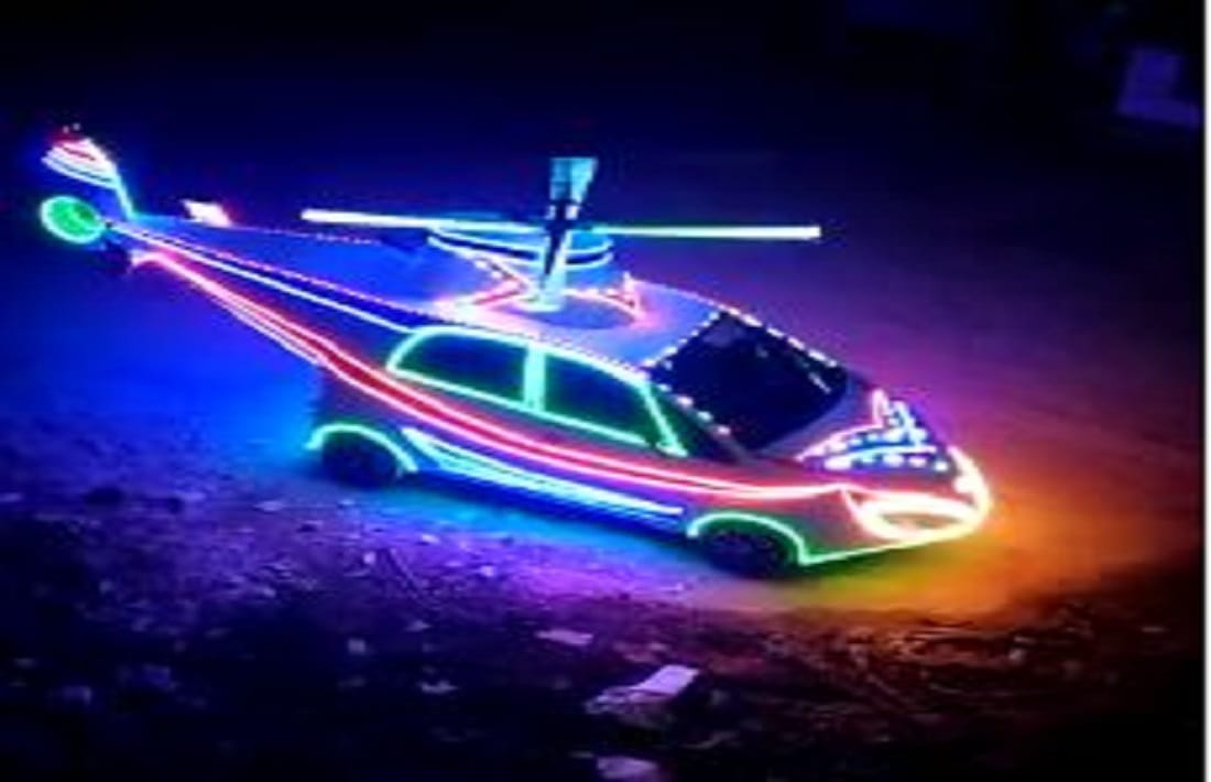 this colorful helicopter runs on rod in azamgarh people are saluting skills of 12th pass youth