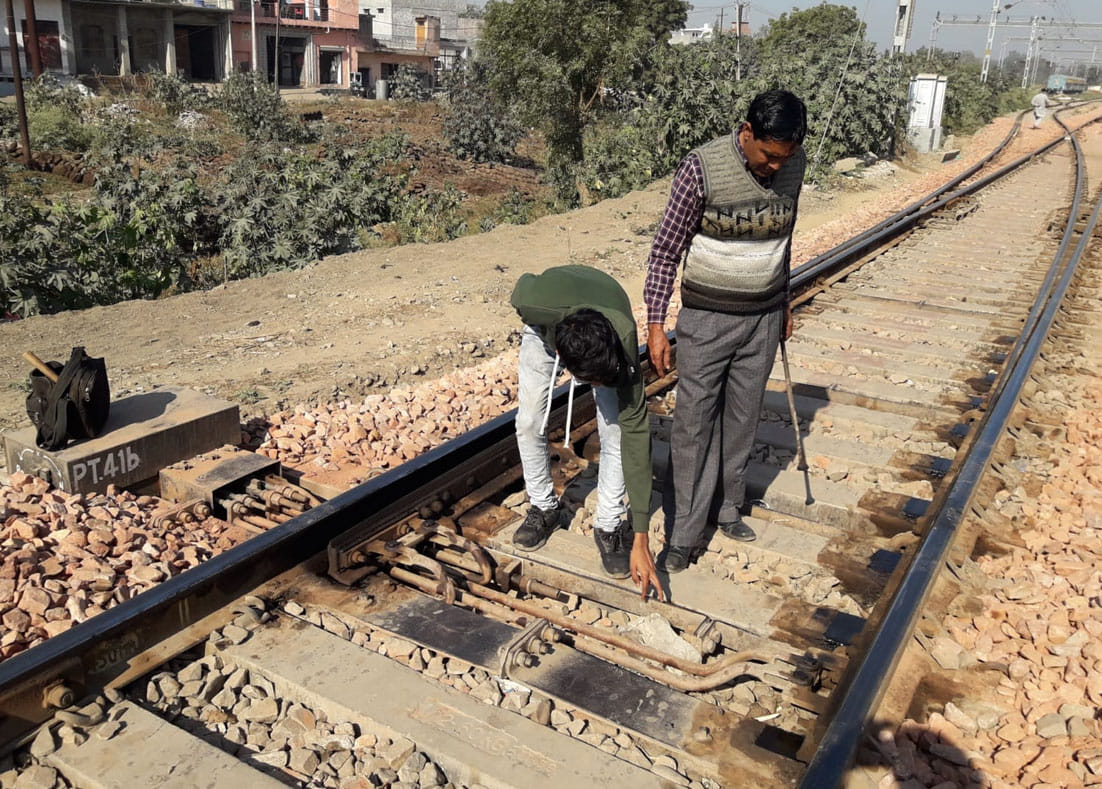 Anti-social elements threw stones at the fork for changing tracks