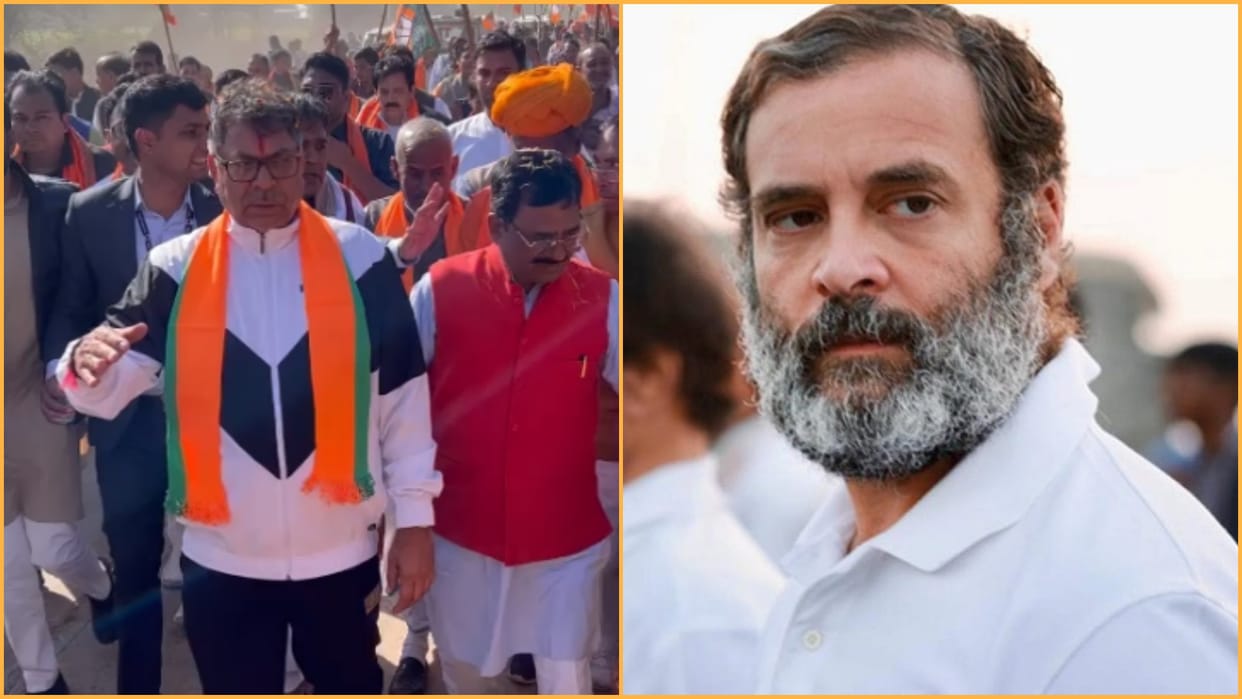 Satish Poonia interacting with people during Jan Aakrosh Yatra