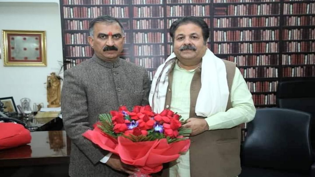 cm sukhvinder singh sukhu meet Himachal Congress prabhari rajiv shukla