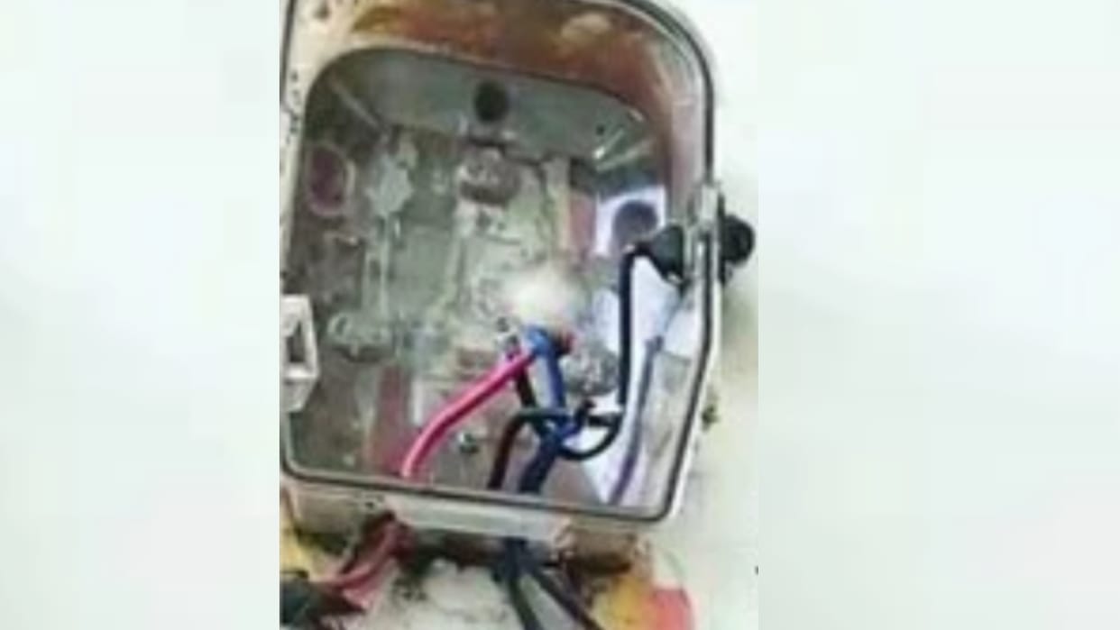Electricity meter tampering in Lucknow.