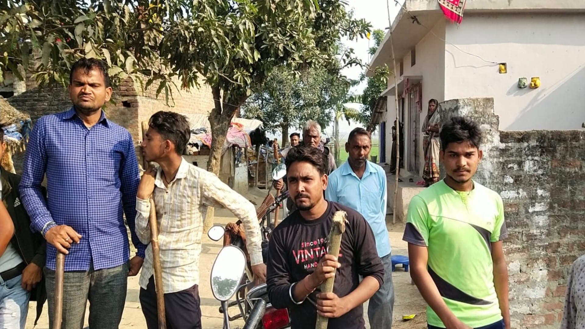 Leopard hiding near drain after attacking people in maharajganj
