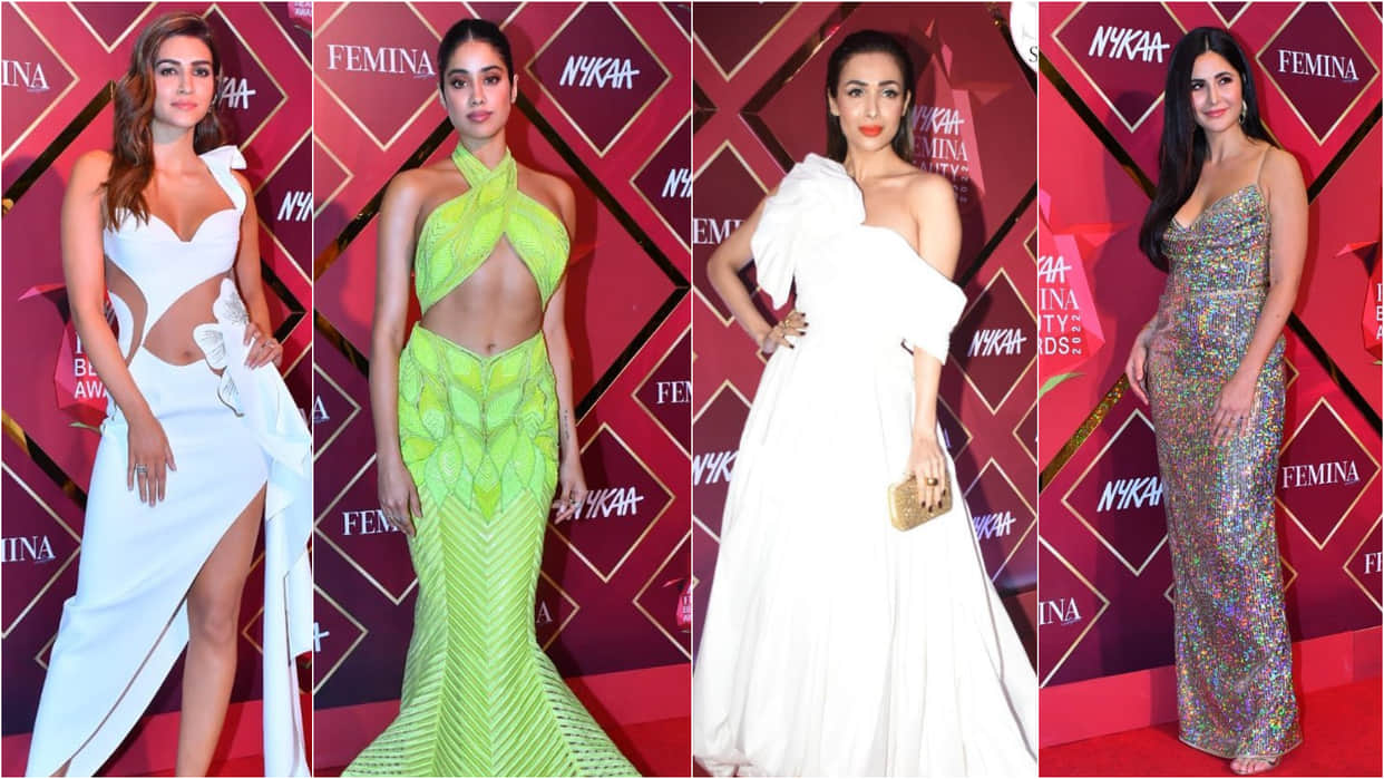 malaika arora princess look to janhvi kapoor mermaid attire stunning entry of btown actress in nayka femina be