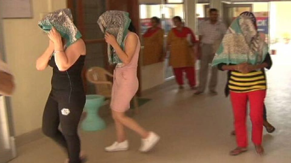 police raided spa center and exposed prostitution rackets in agra