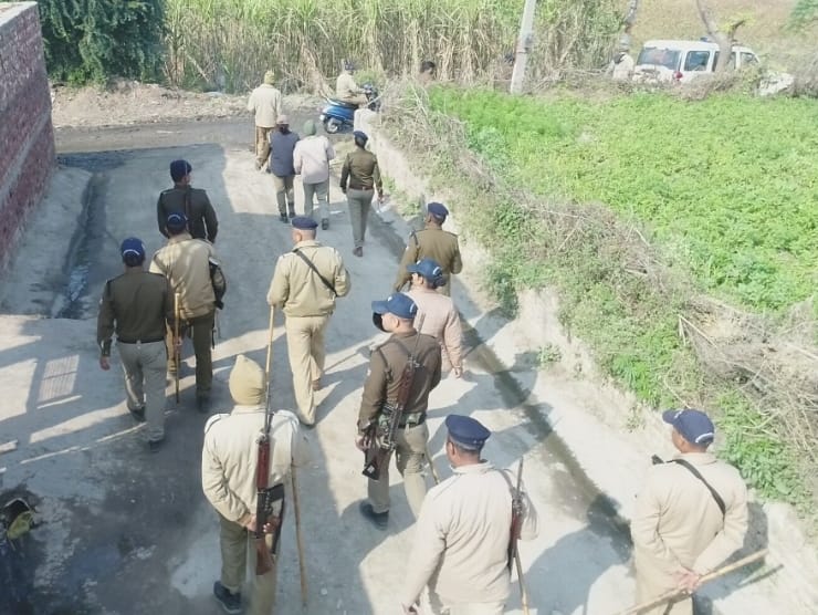 Uttarakhand Roorkee Gram Panchayat land dispute police search ruckus accused by drone