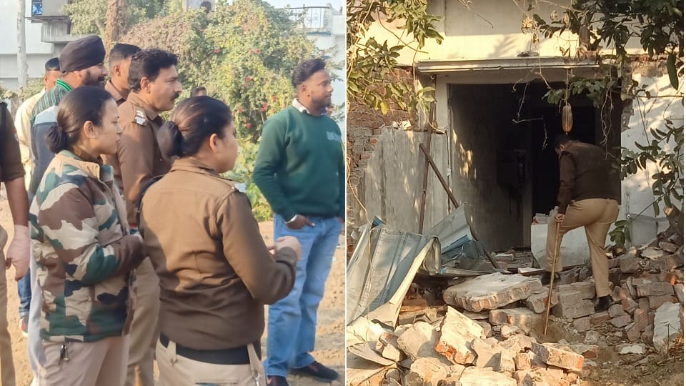 Uttarakhand and Uttar pradesh prize crook Prince Yadav house destroy by bulldozers in nanakmatta