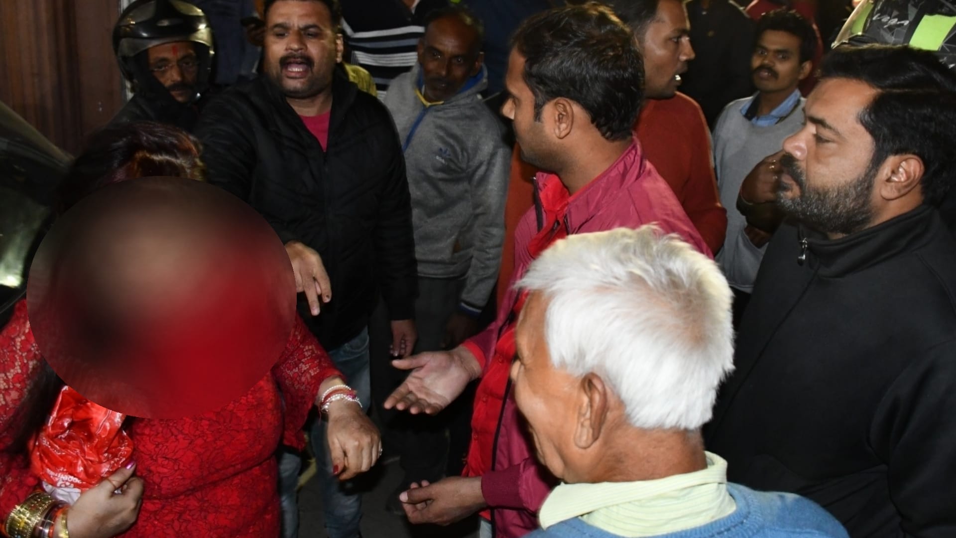 A man misbehave with a women in ban wali gali in Lucknow.