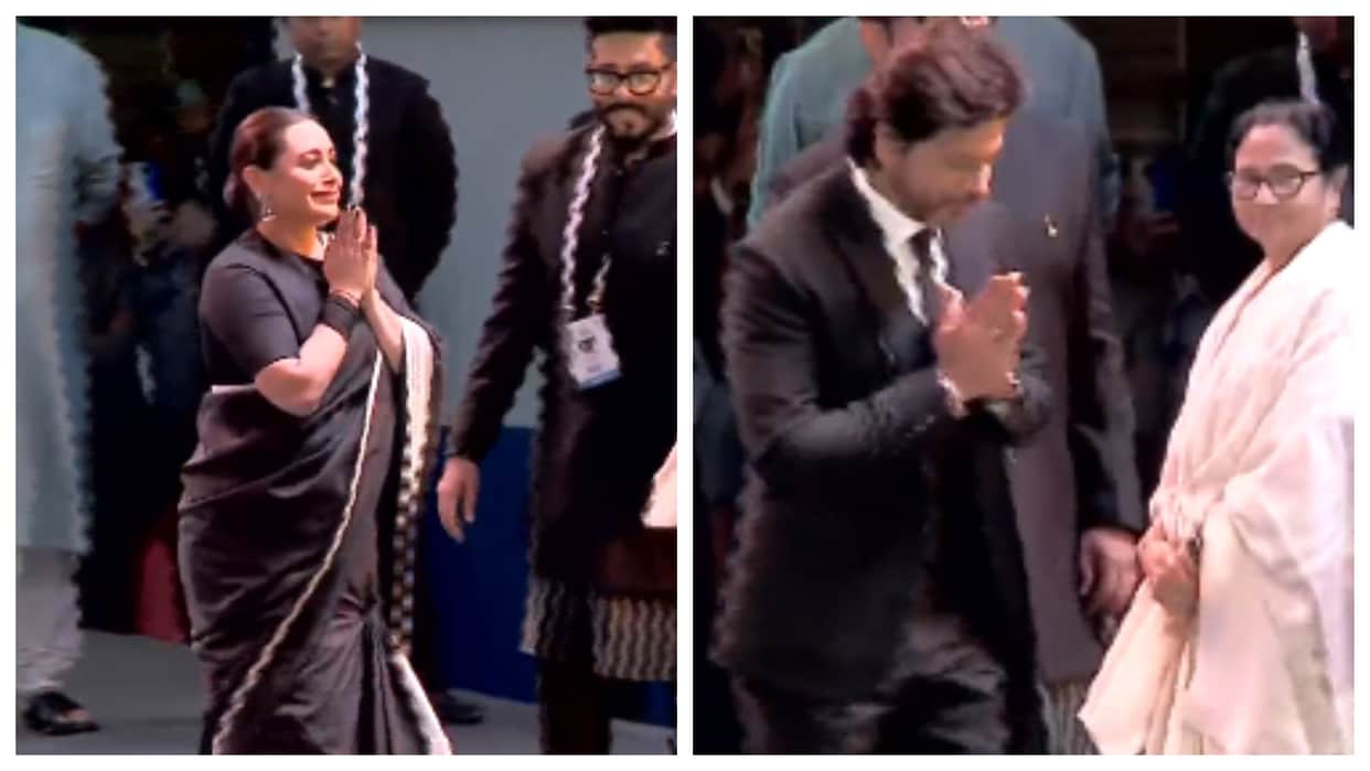 Mamata Banerjee SRK Rani Mukherji attend inaugural program of 28th International Kolkata Film Festival