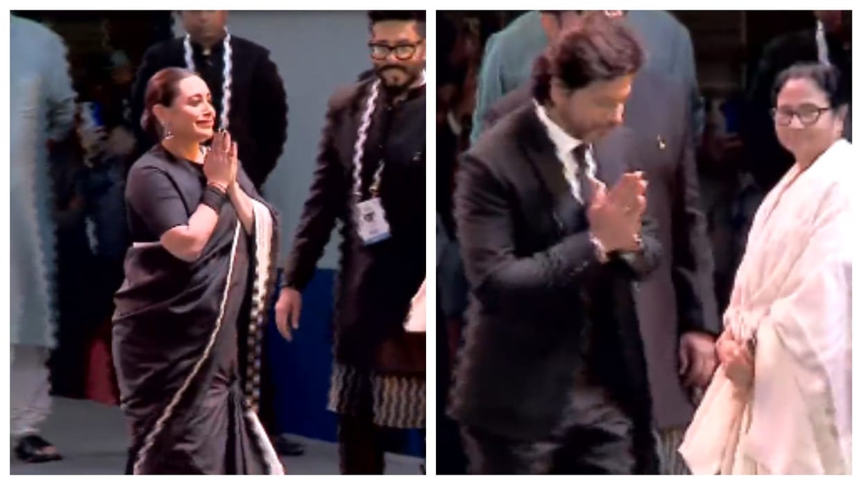 Mamata Banerjee SRK Rani Mukherji attend inaugural program of 28th International Kolkata Film Festival