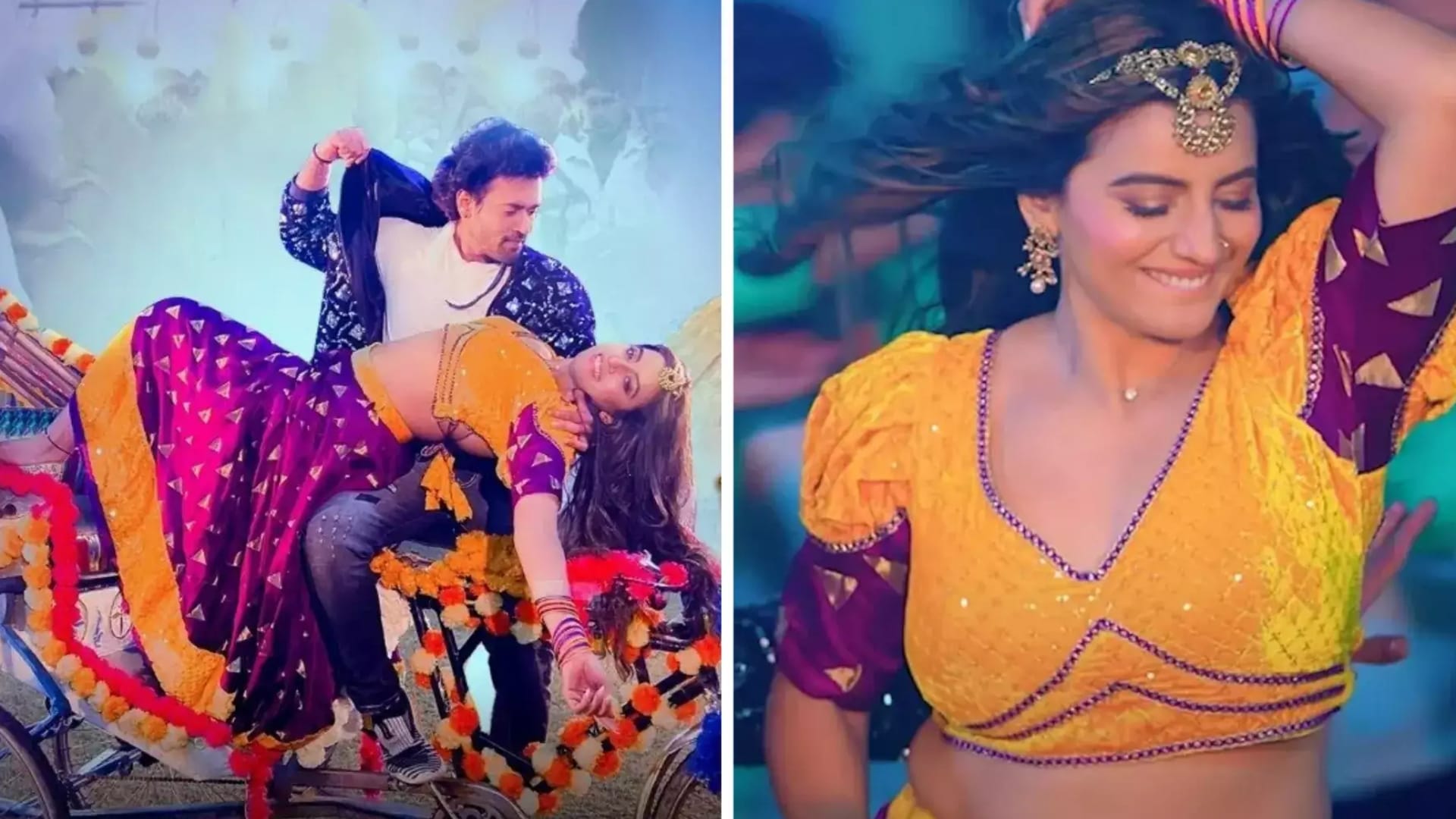Pathaan Besharam Rang Srk deepika Bhojpuri actress amrapali monalisa Rani Akshara wore bhagwa dress onscreen