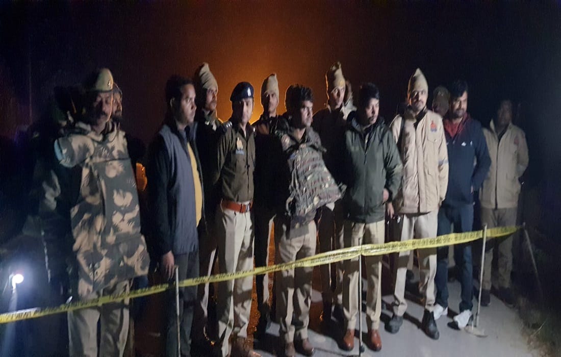 Accused of vandalism with girl child injured in encounter by bhadohi police