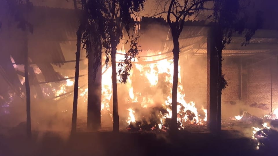 Fire Broke Out in Woolen Mill of Panipat