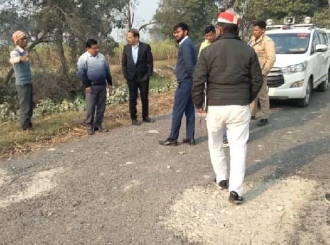 Harchuiya road of seven km being built with 3.5 crore fell prey to the scam