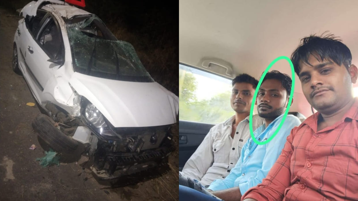 Youth dies after car overturns in Rohtak of Haryana
