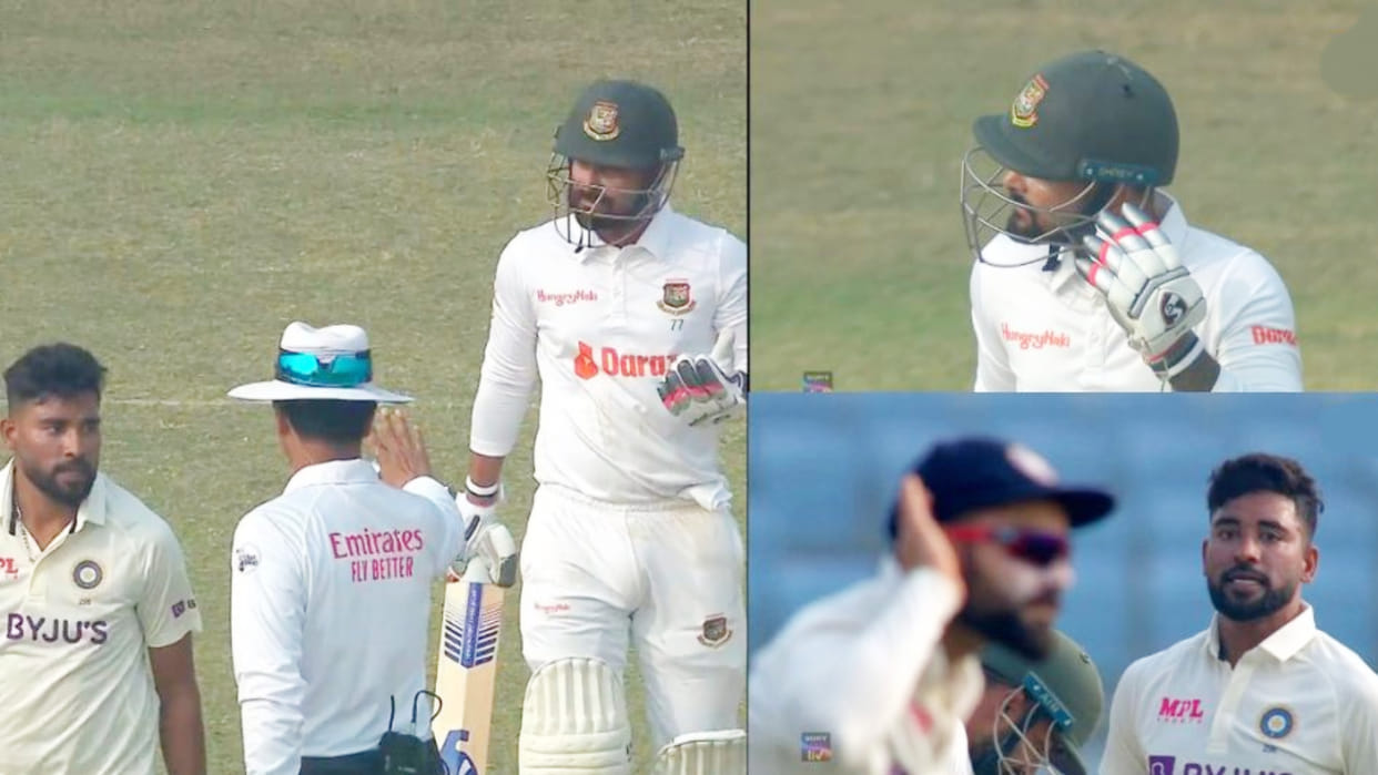 IND vs BAN VIDEO 1st test: Drama on field, Siraj and Liton Das clashed, Kohli made fun of Bangladeshi batter