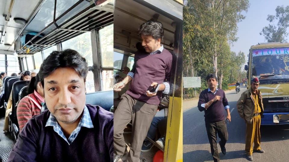 Uttarakhand News: RTO haldwani sting operation in Private Passenger Bus photos